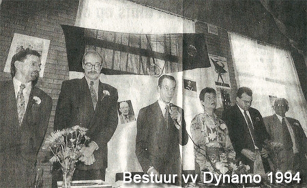 Bestuur vv Dynamo tijdens veertigjarig bestaan